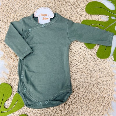 Body Kimono M/l Verde Militar Liso